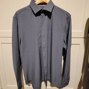 Soul Of London Button Down Dress Shirt Blue Size L